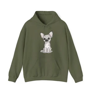 Weißer Chihuahua Welpe Hund Hoodie Kapuzenpullover Chihuahuas Hunde Haustier Hoodies - Bild 1 von 13
