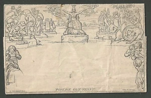 SG-ME1 GB 1840 1d Mulready Letter Sheet A44, Unused - Picture 1 of 4
