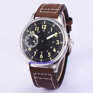 Vintage Herren 44mm Handaufzug Armbanduhren Uhren Leuchtzifferblatt Watch - Bild 1 von 8