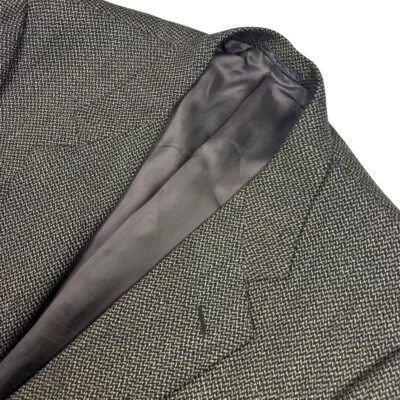 Corneliani Men's 100% Wool Tweed 2-Button Blazer Gray Herringbone • Italy • 42R - Image 1 of 4