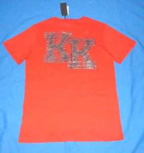 T-shirt donna Kendall + Kylie taglia S colore rosso glitterata schermata nuova con etichetta $20.- F/S - Foto 1 di 12