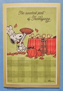 Peanuts Snoopy "Happy Thanksgiving "/Hallmark Greeting Card (+ Envelope 7x5") - Picture 1 of 4