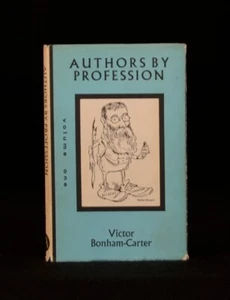 1978 Victor Bonham-Carter Signed First Edition Authors By Profession Volume One - Imagen 1 de 7