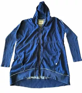 Rip Curl Vintage Navy Blue Hoodie Zip Jacket Woman’s Size 14 - Picture 1 of 5