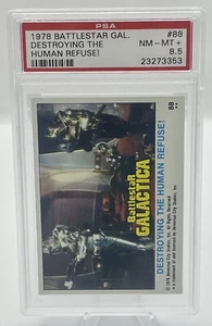 1978 Battlestar Galactica Card #88 PSA Graded NM-MT 8.5 Destroying The Human… - Picture 1 of 9