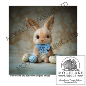 Osterhase mit Ostereiern Stoff Basteln Paneele in 100% Baumwolle oder Polyester - Bild 1 von 3
