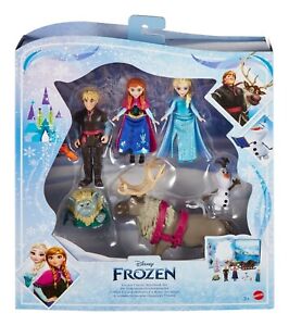 Frozen Classic Storybook Set 6 Mini Dolls Brand New