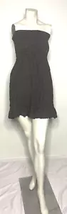 BASS Women Brown Polka Dot Off The Shoulder Summer Dress Size M - Picture 1 of 6