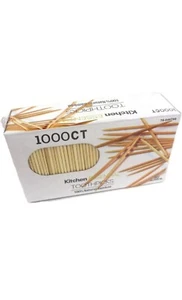 1000 Count 100% Natural Bamboo Toothpicks – Kitchen Essential - Picture 1 of 6