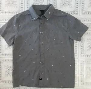 |Art Class| Boys 100% Cotton Gray Button Up Video Game Short Sleeve Shirt Sz 6/7 - Picture 1 of 4