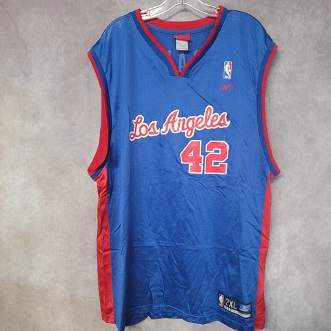 Vintage Reebok  Los Angeles Clippers Elton Brand 42 Throwback Jersey Mens 2XL Cover