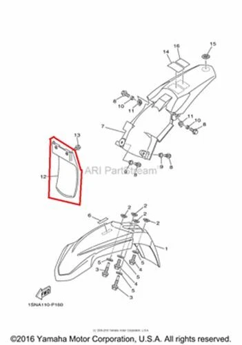 NEW OEM YAMAHA YZ85 YZ 85 SPLASH MUD GUARD FLAP Foto 1 de 1