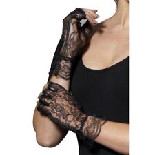 Fever Women's Fingerless Lace Gloves One Size Black 98251