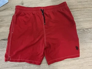 US Polo Assn. Swim Shorts Swim Trunks Men's XXL Red With Pockets - Picture 1 of 3