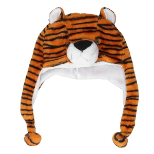 02 015 Tiger Hat Coldproof Funny Tiger Cute Plush Hat For Camping For School - Picture 1 of 23