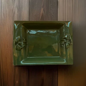Red Wing USA 418 Vintage Green Tray Serving Dish Ceramic Mid-Century - Picture 1 of 11