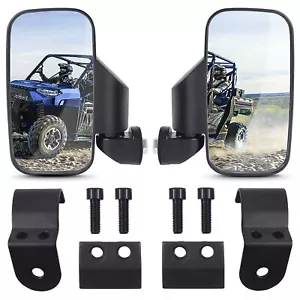 ATV UTV Rear View Mirror Side Mirror 1.75"-2" Roll Bar for Polaris Ranger RZR US - Foto 1 di 10