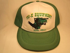 VINTAGE MÜTZE Herren Cap TRI-K EQUIPMENT Alva, Oklahoma (JOHN DEERE COMBIN) [Z46d] - Bild 1 von 2
