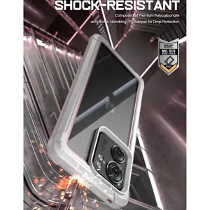 Funda híbrida de cuerpo completo a prueba de golpes rosa para Motorola Moto Edge 2023 - Imagen 1 de 6