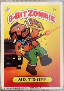 8-BIT ZOMBIE "MR. T'DOFF" (5a) - SDCC GPK / A-TEAM PARODY PROMO CARD 8BZ SP RARE - Picture 1 of 2