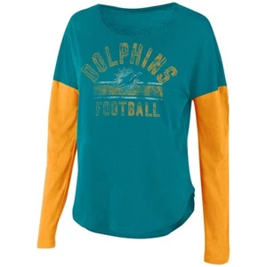 Miami Dolphins Women's Team Defense Long Sleeve T-shirt(S) - Picture 1 of 1