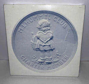 Vintage Goebel 1996 Charter Member West Germany Porcelain White Round 4" Plate - Picture 1 of 6