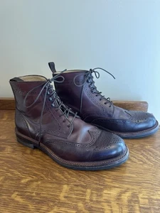 Beckett Simonon Herren Budapester elegante Stiefel Größe 8,5 Brogue braun Leder gebraucht, in einwandfreiem Zustand - Bild 1 von 23