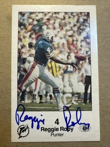 REGGIE ROBY 1985 #6 Miami Dolphins Police AUTOGRAPHED SIGNED Card - Picture 1 of 3