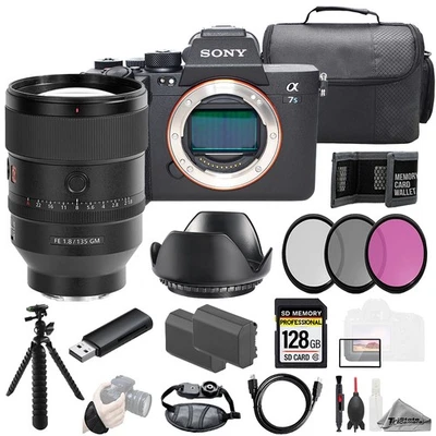 Sony a7S III + Sony FE 135 мм f/1.8 GM объектив 128GB + Ext Bat + 3 ПК фильтр-комплект - Изображение 1 из 4