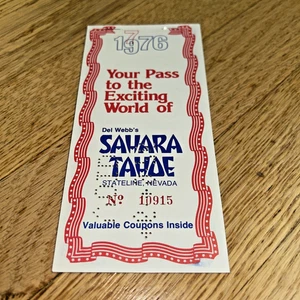 Del Webb's Sahara Tahoe 1976 - Libro de cupones n.º 10915 - Imagen 1 de 8