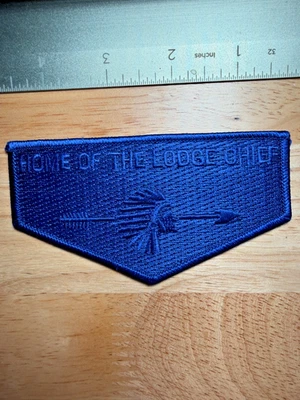 Home of the Lodge Chief OA Flap Ghost Patch Blue Arrow Design Embroidered BSA 💙 - Image 1 of 2