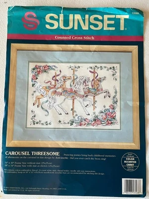 Dimensions Counted Cross Stitch Kit CAROUSEL THREESOME - Image 1 of 3