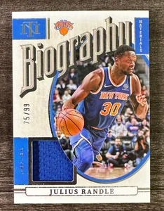 Julius Randle 2024-25 Panini National Treasures 75/99 Patch GU Biography #BM-JRD - Picture 1 of 3