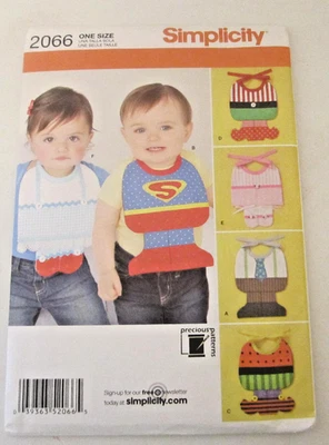 Simplicity 2066 Baby Bib Costumes One Size Sewing Pattern UNCUT - Image 1 of 3