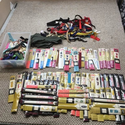 Lote Vintage Cremallera Metal Colección Longitudes Surtidas Estilos Colores NOS 70s 80s Foto 1 de 4