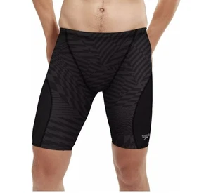 Speedo Eco Printed Slice Men's Size 36 NWT Black Dark Blue and Gold Logo New - Picture 1 of 8