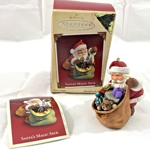 Hallmark SANTA'S MAGIC SACK Christmas Ornament 2005 NIB Clips to Light - Picture 1 of 5