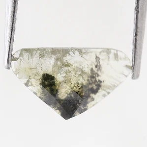 Diamante taglio rosa grigio a forma di cuore 1,04 ct 12,5 mm diamante naturale diamante fantasia - Foto 1 di 13