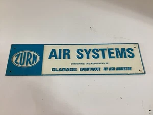 Vintage Zurn Air Systems Plastic Sign  - Picture 1 of 2