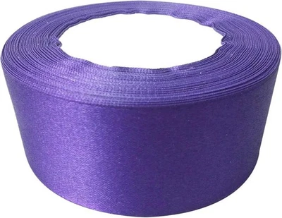 Double Sided PURPLE 💜 Satin Ribbon  roll 40mm× 25 metres - Image 1 of 2