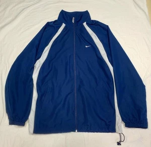 Vintage 2000s Relaxed Fit Blue/White Stripe Nike Windbreaker Size L Herren - Bild 1 von 11