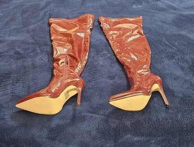 Shoedazzle Lekisha-WC Botas Sobre la Rodilla Stiletto 5.5 EE. UU. Menor Correa en una Bota Foto 1 de 3