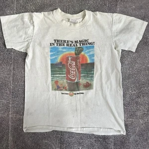 Men's Vintage 90's Coca-Cola There's Magic Cans In The Real Thing T Shirt Tee S - Picture 1 of 4