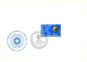 Sport. Football 1954. FDC with World Championship opening match cancellation. - Picture 1 of 1