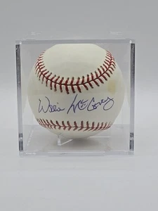 Willie McCovey Restaurant Signed Baseball Ball S.F. Giants Autograph Stains Read - Picture 1 of 13