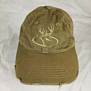 Primos Distressed Hat Cap Adjustable Strapback Green Canvas Hunting Deer - Picture 1 of 8