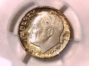 1952 D Roosevelt Dime PCGS MS 67 FB 40214259 getönt - Bild 1 von 5