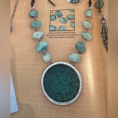 Silpada Baby Blues Quartzite Necklace N2070 Gorgeous Piece - Изображение 1 из 4