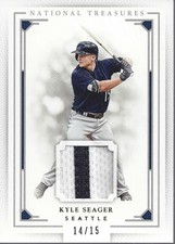 2016 Panini National Treasures Materials Prime #129 Kyle Seager Jersey /15