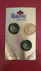Vintage Japan Majestic Buttons greenish - Picture 1 of 7